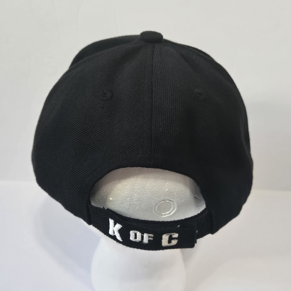 Knights of Columbus K of C Embroidered Baseball Cap Hat Black Adjustable Cap Kin - Picture 3 of 6